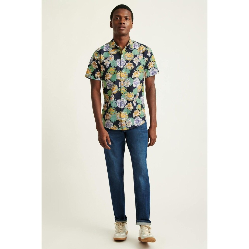 Bonobos Riviera Short Sleeve Men's Shirt Floral Printed Standard Fit L 287409